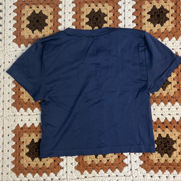 Sunday Best Sinch Seamless Dark Blue Crop Top Athletic Small - Picture 4 of 4